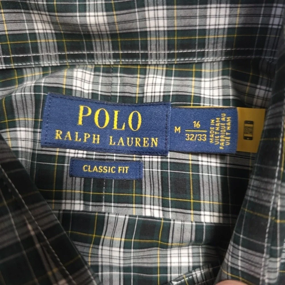 Ralph Lauren Shirt Men's‎ Size M 16-32/33 Long Sleeve Classic Cotton Lot Of 2